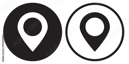 Collection of red map pin vector icon. Marker location icon set. location icon with white background EPS10