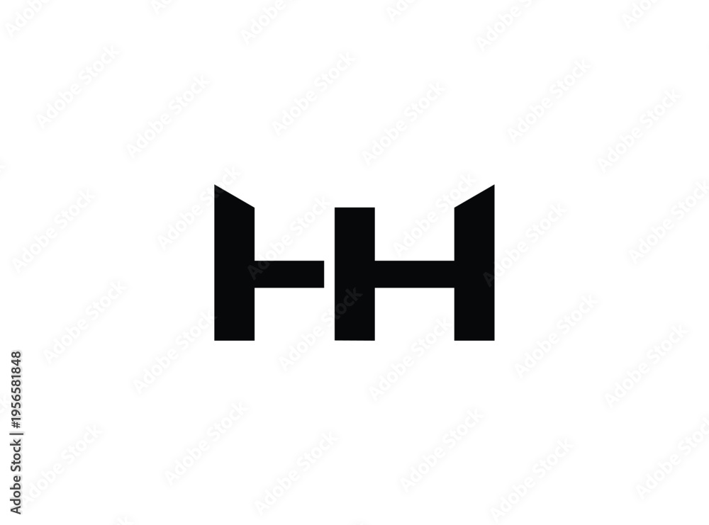 Fototapeta premium Modern abstract letter H logo design element isolated on transparent background