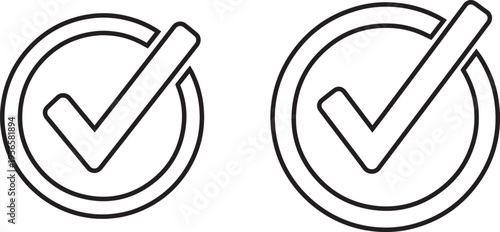Check mark symbols verified icons for approval and confirmation