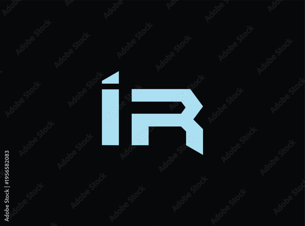 Obraz premium Stylized ir logo design element isolated on transparent background