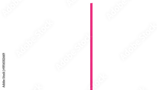 Single vertical line, bright pink with red outline, against a completely black background