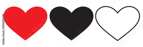 Love icon set. Heart icon vector. Like icon vector set .with white background EPS10