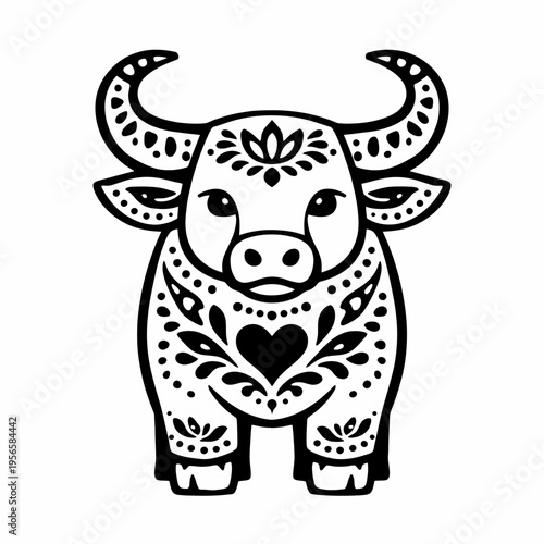 Toro en estilo de sombra china