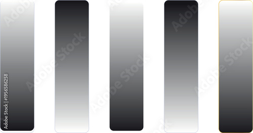 metallic steel black and white gradients.