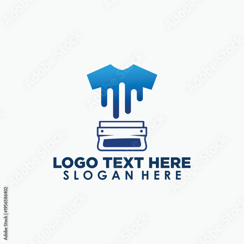 t-shirt and screen printing logo design template, fashion icon template