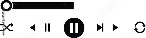 Media player interface with control icons