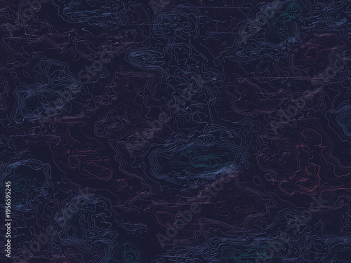Cartographic Terrain Texture Generative Art Print