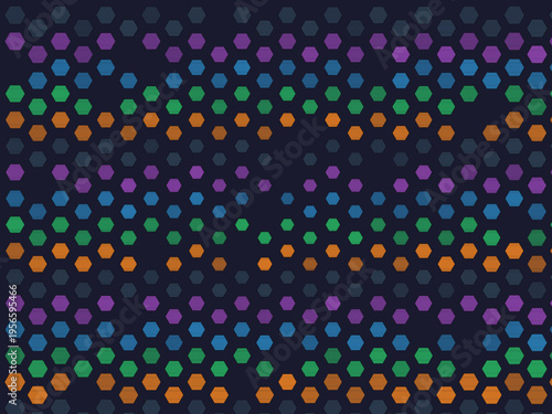 Vibrant Hex Flow Noise Texture Vector Design