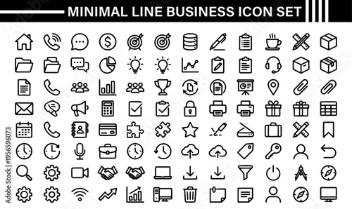 Comprehensive set of minimalist cloud icons and weather symbols in blue and black for web and app design