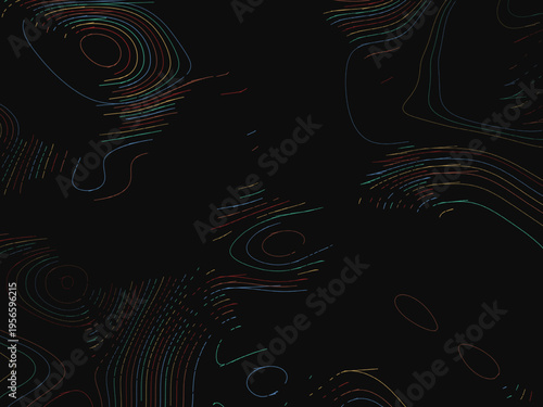Wavy Contour Lines Organic Abstract Background