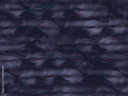 Cartographic Terrain Texture Generative Art Print