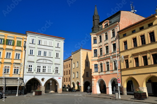 The Magnificent Old Town Facade of Ceske Budejovice Dominates its Historic Square
