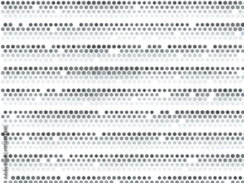 Abstract Hexagon Flow Geometric Digital Illustration