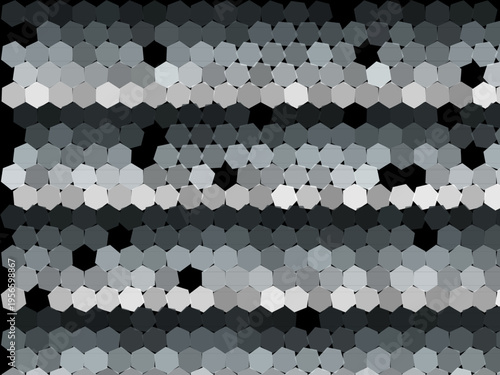 Abstract Hexagon Flow Geometric Digital Illustration