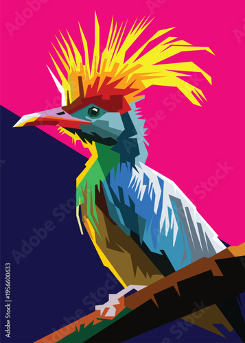 Bird Of Paradise Colorful Pop Art