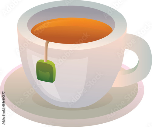 tea cup icon with saucer