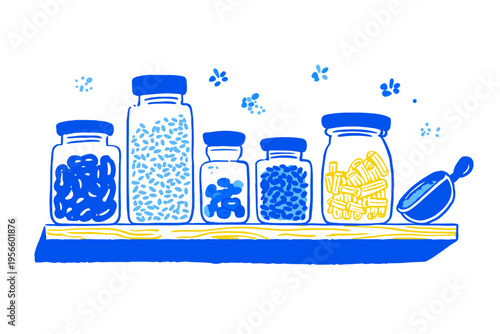 Minimalist Glass and Bamboo Pantry Containers