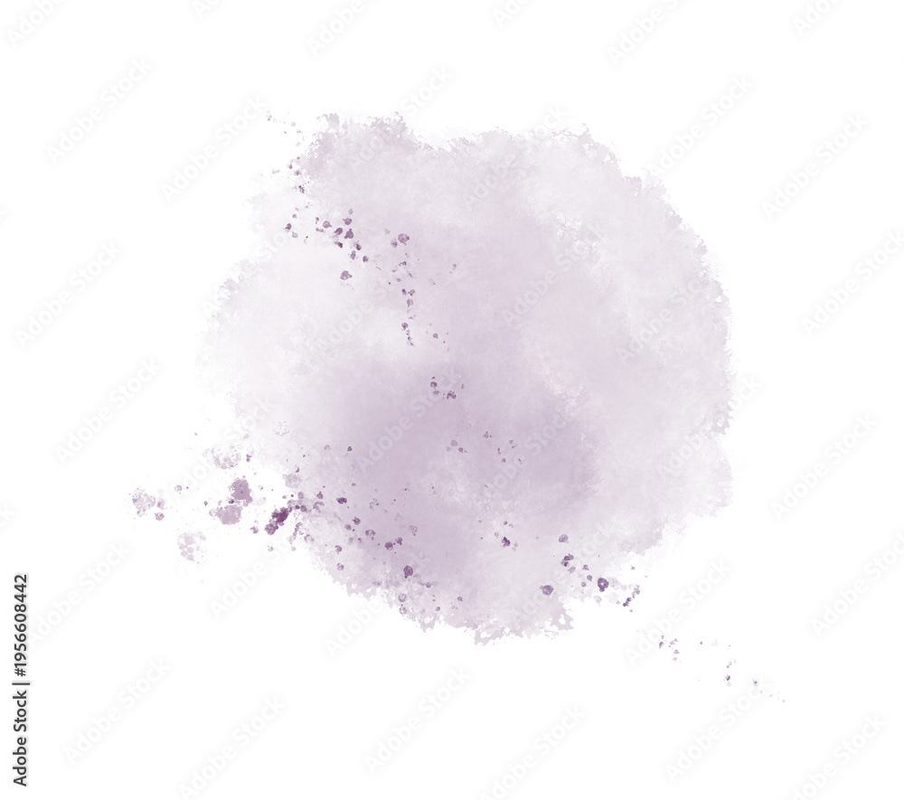 Obraz premium Watercolor Abstract Splatter Background: Dusty Purple Nuance Stain and Soft Blur-300dpi-