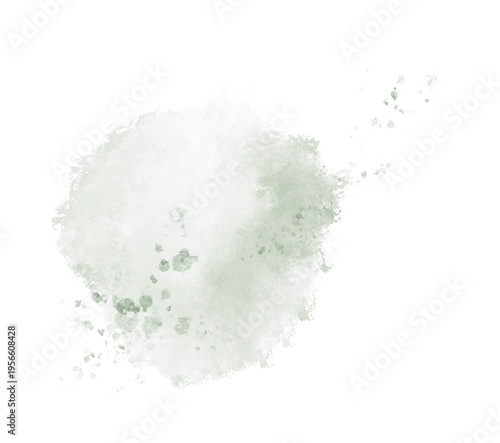 Foto Watercolor Abstract Splatter Background: Dusty green Sage Nuance Stain and Soft