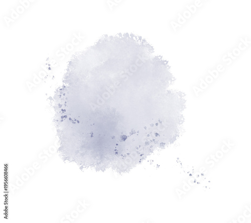 Cuadro en lienzo Watercolor Abstract Splatter Background: Dusty Blue Nuance Stain and Soft Blur-3