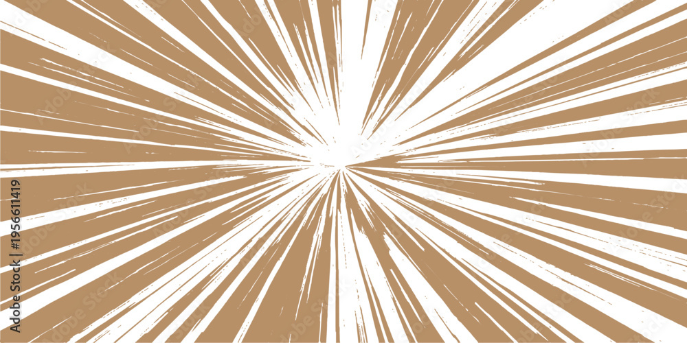 Fototapeta premium A dynamic abstract background featuring a radial sunburst pattern in shades of brown and white
