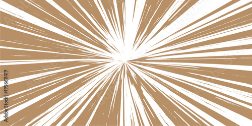 A dynamic abstract background featuring a radial sunburst pattern in shades of brown and white