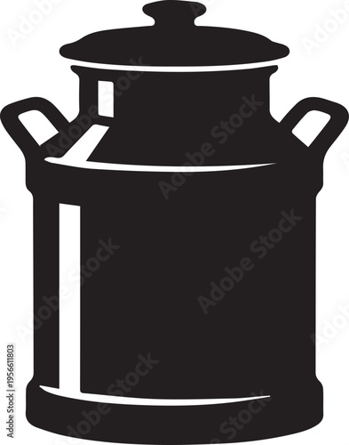 Classic Metal Milk Churn Village Silhouettes