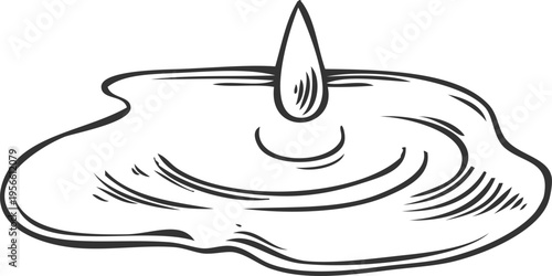 Melted burning candle with flowing wax sketch, vintage vector engraved hand drawn glowing lit paraffin candle with fire