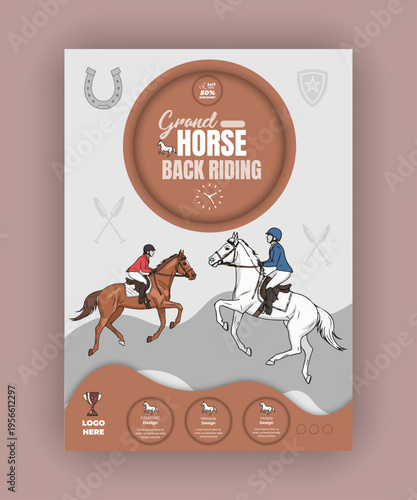 
Equestrian Sports Horseback riders in helmets on equine saddles. Men, women during horseriding, Equestrians riding horse backs set.
walking, trotting, galloping. Activities in Minimal Outline Style, 