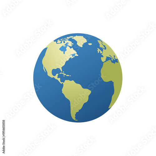 Abstract Globe Illustration with Continents and Oceans