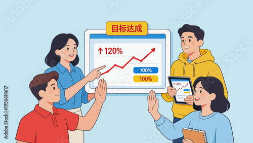 Business team celebrating goal achievement