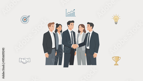 Business team handshake