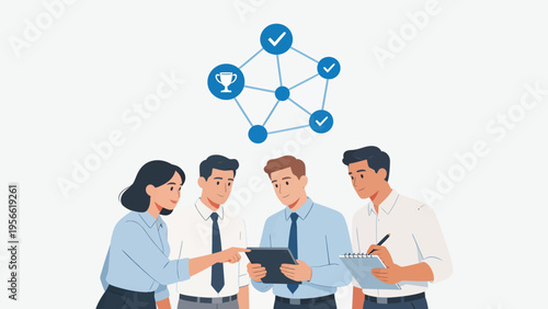 Business team collaboration with digital tools