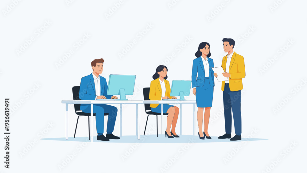 Obraz premium Office workers in business attire