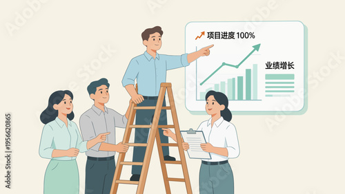 Business team discussing project progress