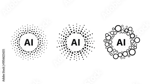 Evolution of artificial intelligence representation through visual symbolism and complexity Vector