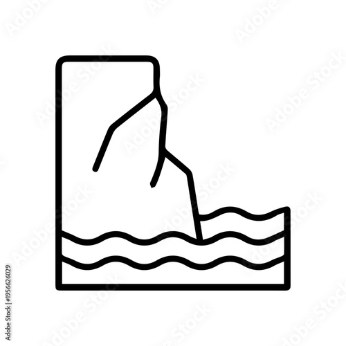 Coastal Cliff Edge Icon