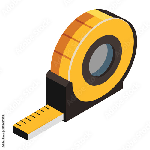 Professional construction measuring tape tool used for precise carpentry and DIY home improvement tasks