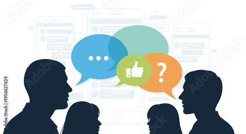 People talking in a group discussion.