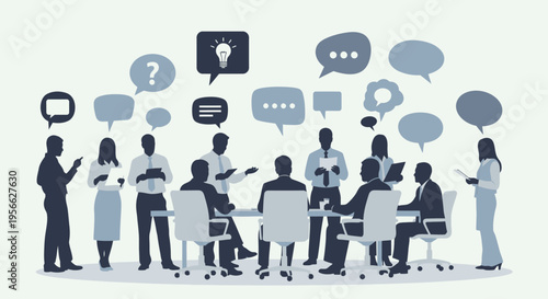 People Discussing Ideas in Meeting Room.