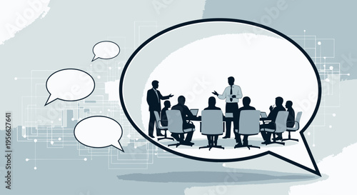 Business people talking in meeting.