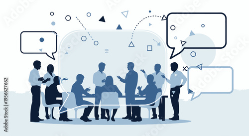 Business people talking in meeting.