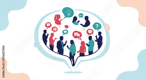 People Communicating in Speech Bubbles.