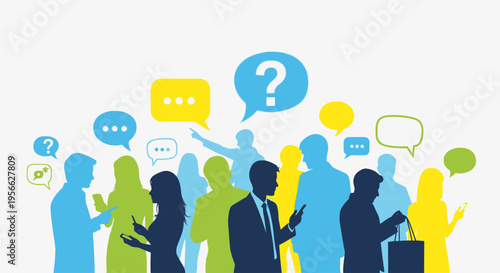 People talking in a group conversation.