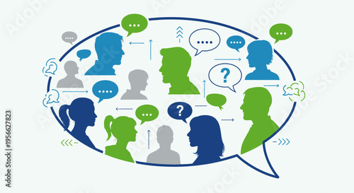 People Communicating in Speech Bubbles.