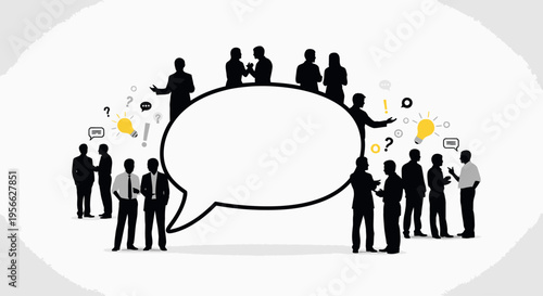 People talking in a discussion group.