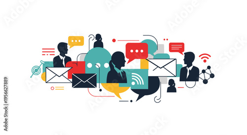 People Communicating With Speech Bubbles.