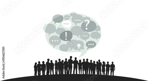 Group of People Thinking Together.