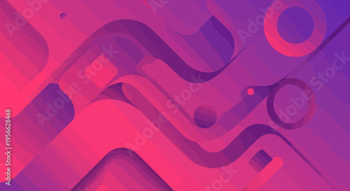 Abstract geometric background with wave patterns and gradients