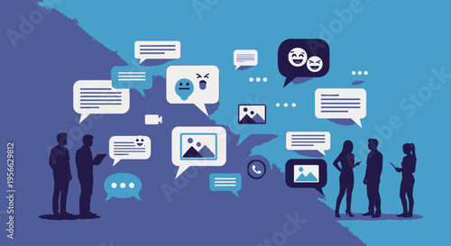 People Communicating with Speech Bubbles.